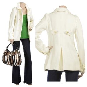 Cream Juicy Couture Peacoat, Fall XS
